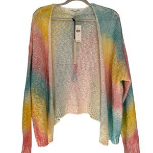 Anthropologie PINCH Rainbow Ombre Open Cardigan Sweater Size M NWT